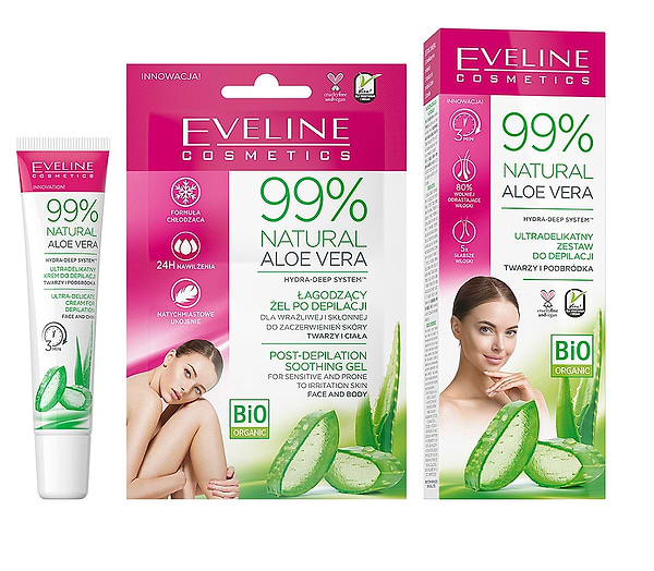 Фото - Крем для депиляции EVELINE 99% NATURAL ALOE VERA (5903416026839)