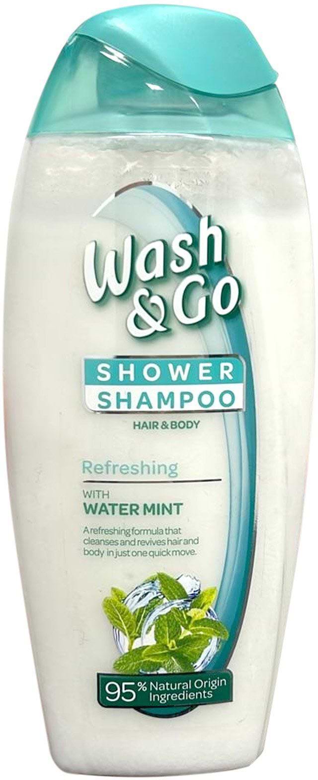 Гель для душа Wash&Go 2в1 Свежесть и бодрость в водяной мяте 250 мл (8008970053134)