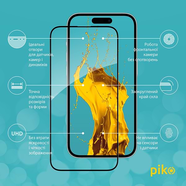 Фото - Защитное стекло для смартфона Piko Full Glue for Apple iPhone 14 Pro (1283126541889)