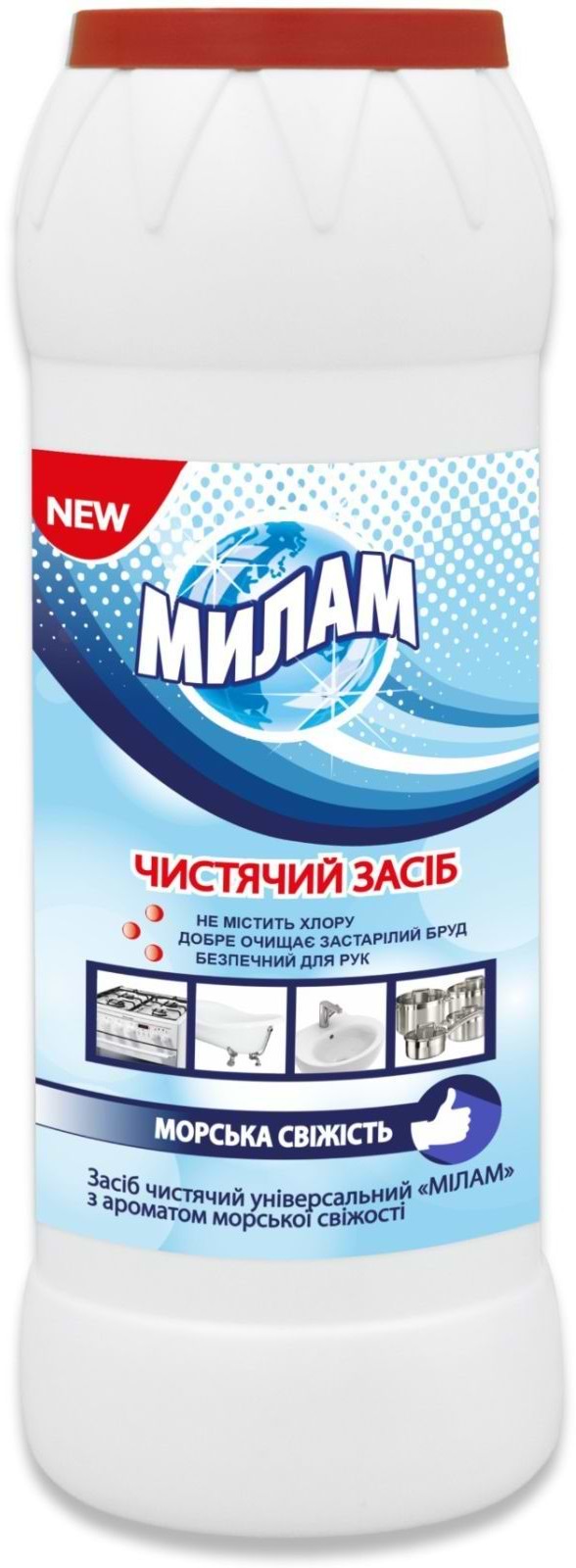 Фото - Средство для мытья в ванной комнате Милам Морская свежесть 500 г (4820152290540)