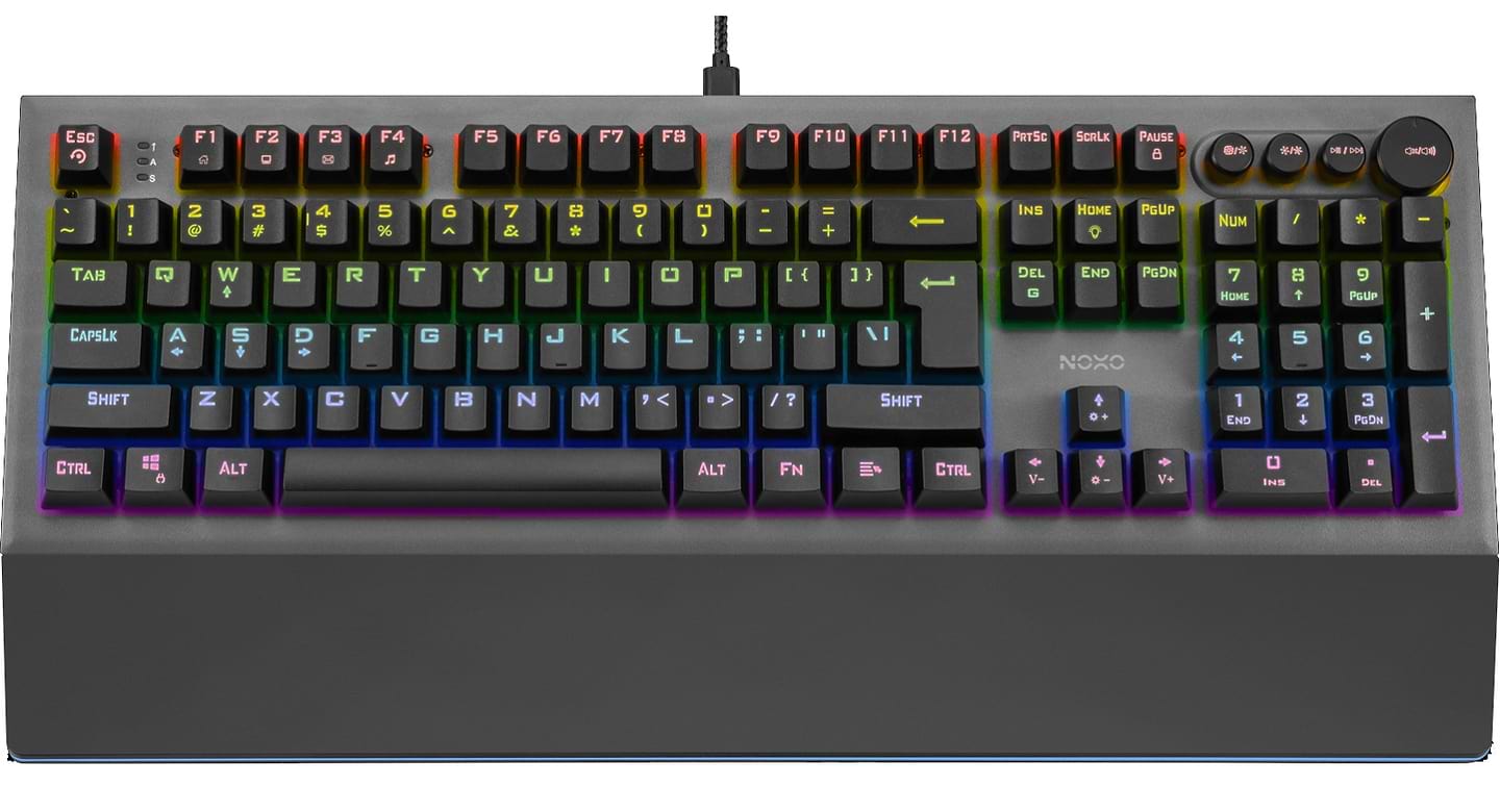 Клавиатура проводная Noxo Conqueror Blue Switches Black (4770070882023) - Фото 1