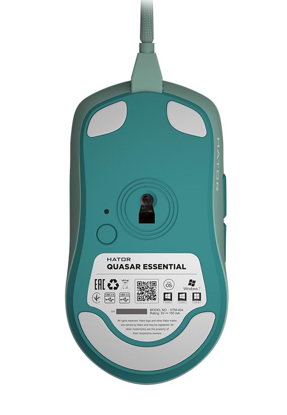 Фото - Мышь проводная игровая Hator Quasar Essential Mint (HTM-404)