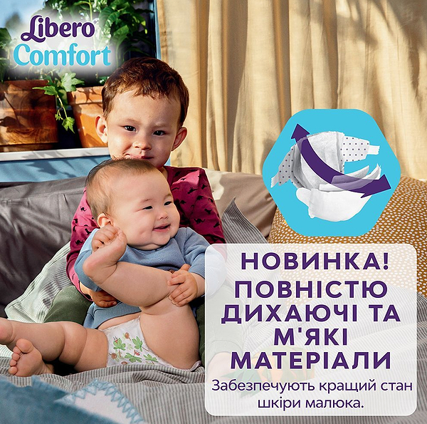Фото - Одноразові підгузки Libero Comfort 6 42 шт. (7322541757049)