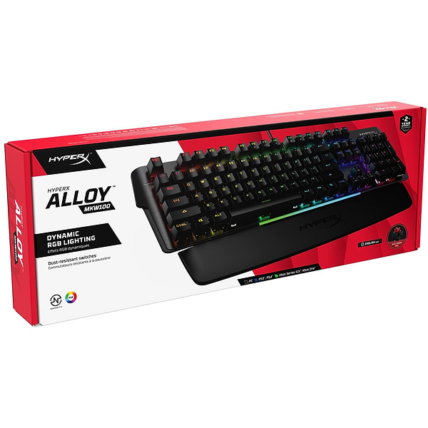Фото - Клавіатура дротова ігрова HyperX Alloy MKW100 USB Black RUS (4P5E1AX)