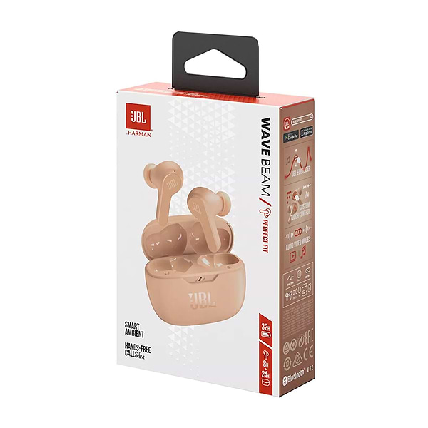 Фото - Наушники вкладыши беспроводные TWS JBL Wave Beam Beige (JBLWBEAMBEG)