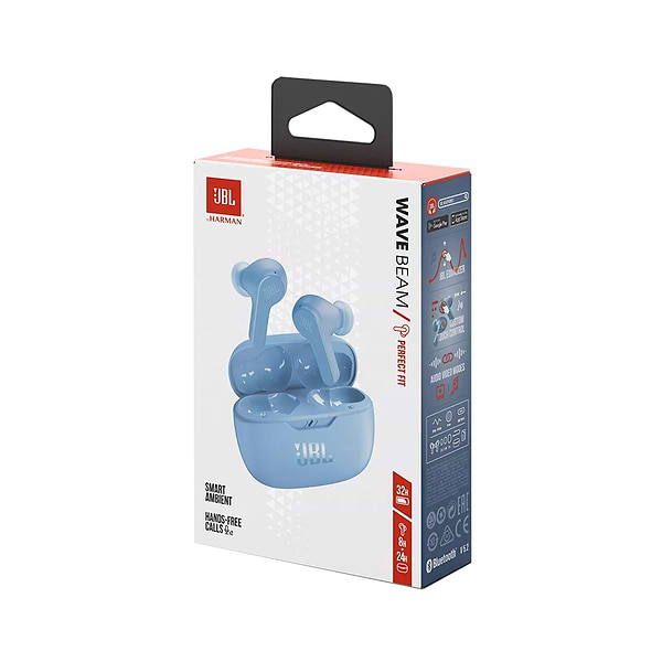 Фото - Навушники вкладиші бездротові TWS JBL Wave Beam Blue (JBLWBEAMBLU)