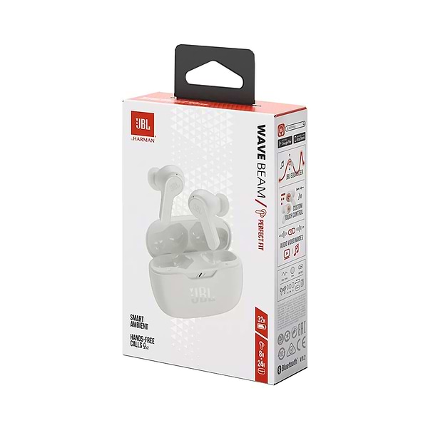 Фото - Наушники вкладыши беспроводные TWS JBL Wave Beam White (JBLWBEAMWHT)