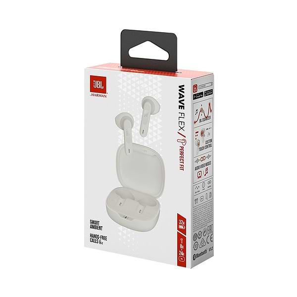 Фото - Наушники вкладыши беспроводные TWS JBL Wave Flex White (JBLWFLEXWHT)