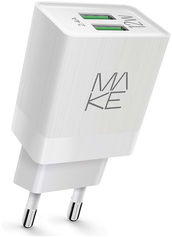 Фото - Уцінка - Мережевий зарядний пристрій MAKE 12W 2.4A+2.4А White (MCW-221WH)