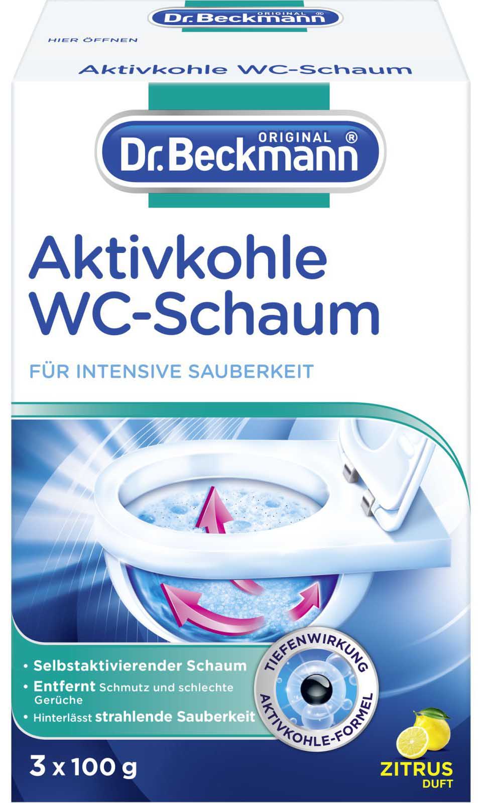 Засіб для чищення унітазу Dr.BECKMANN 3 шт по 100 г (4008455077918)