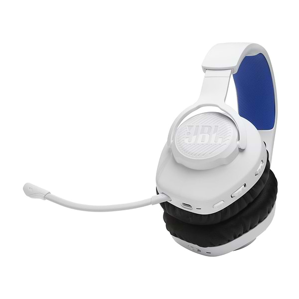 Фото - Гарнітура бездротова ігрова JBL Quantum 360P White/Blue (JBLQ360PWLWHTBLU)