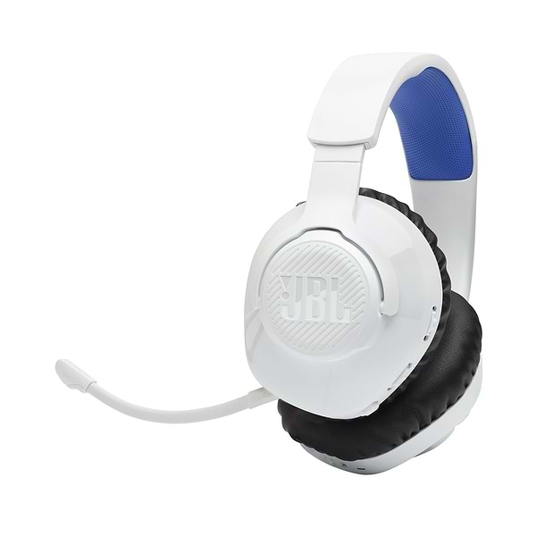 Фото - Гарнітура бездротова ігрова JBL Quantum 360P White/Blue (JBLQ360PWLWHTBLU)