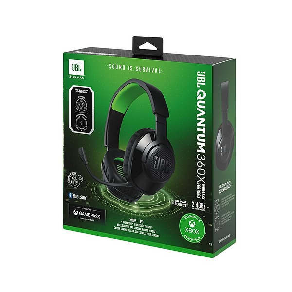 Фото - Гарнитура беспроводная игровая JBL Quantum 360X Wireless for Xbox Black/Green (JBLQ360XWLBLKGRN)