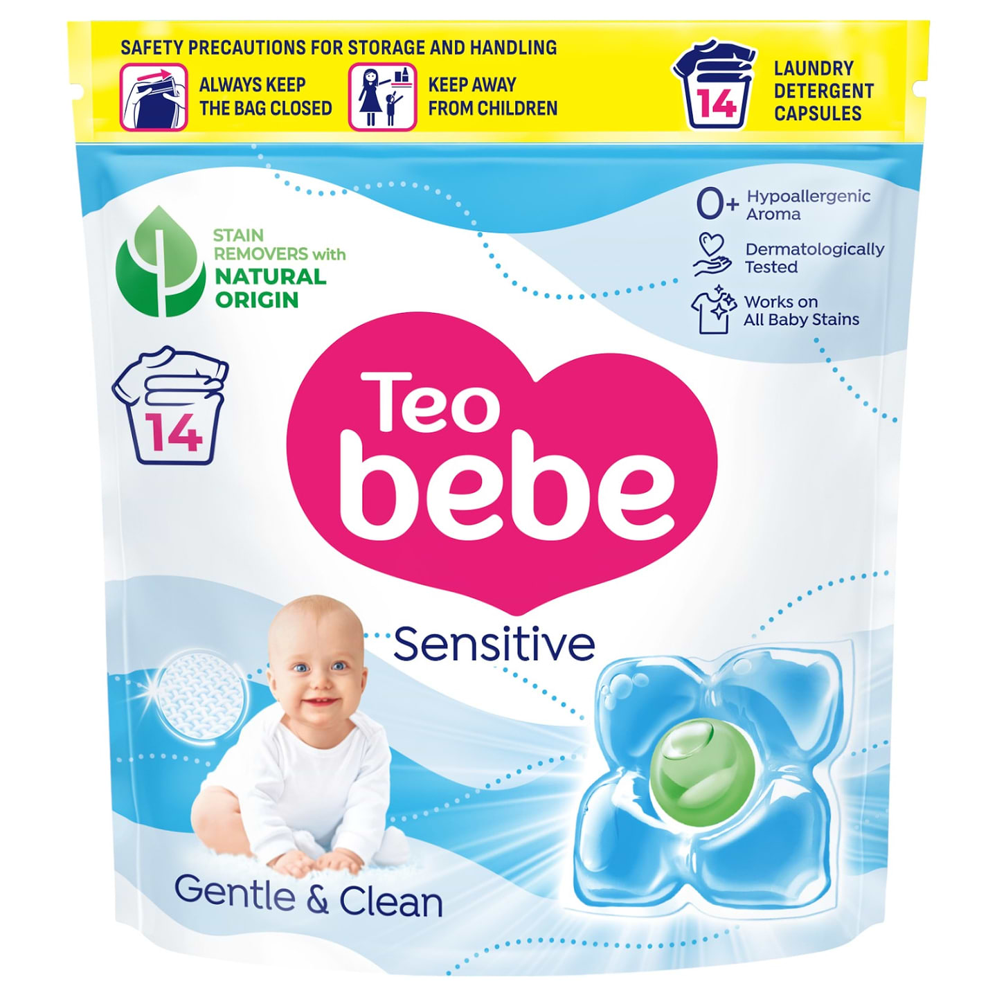 Капсулы для стирки Teo Bebe Cotton Soft Caps 14 шт. (3800024045783) - Фото 1