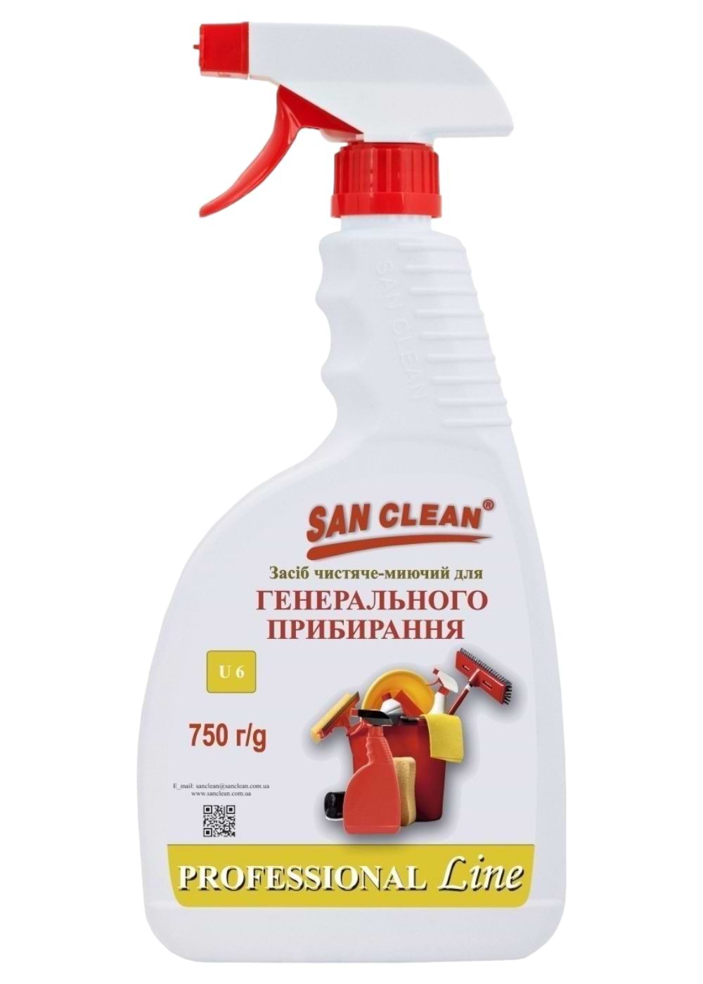 Засіб для чищення кухонної техніки San Clean PROFESSIONAL LINE 750 мл (4820003544358) - Фото 1