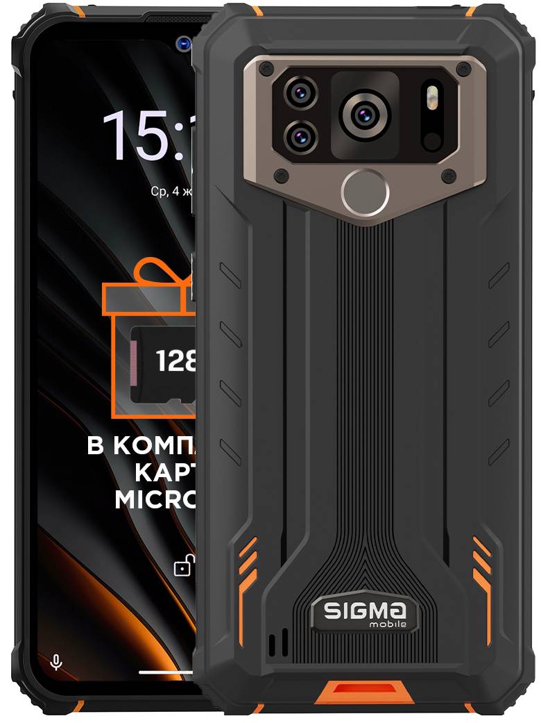 Смартфон Sigma mobile X-treme PQ55 Dual Sim Black/Orange - Фото 1