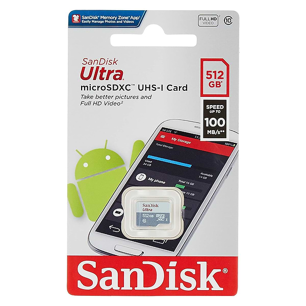 Фото - Карта памяти SanDisk Ultra microSDXC 512GB (SDSQUNR-512G-GN3MN)