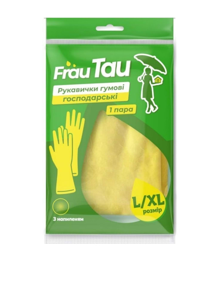 Рукавички латексні Frau Tau L/XL (4820263231005) - Фото 1