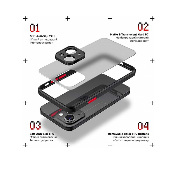 Фото - Чохол для смартфону Armorstandart Frosted Matte for OPPO A18 4G / A38 4G Black (ARM72402)