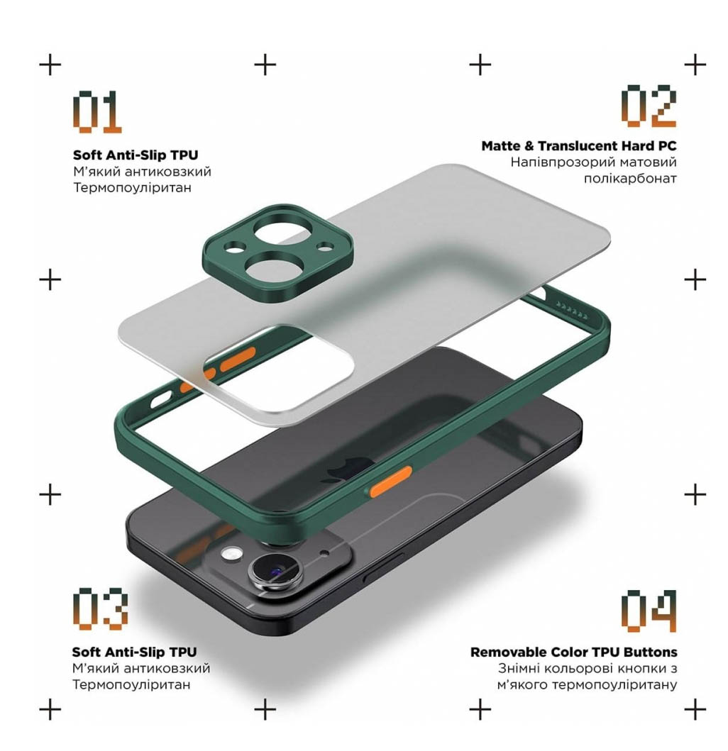 Фото - Чохол для смартфону Armorstandart Frosted Matte for OPPO A18 4G / A38 4G Dark Green (ARM72403)