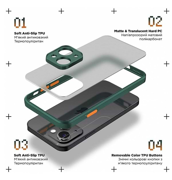 Фото - Чохол для смартфону Armorstandart Frosted Matte for Xiaomi Redmi Note 13 5G Dark Green (ARM71882)