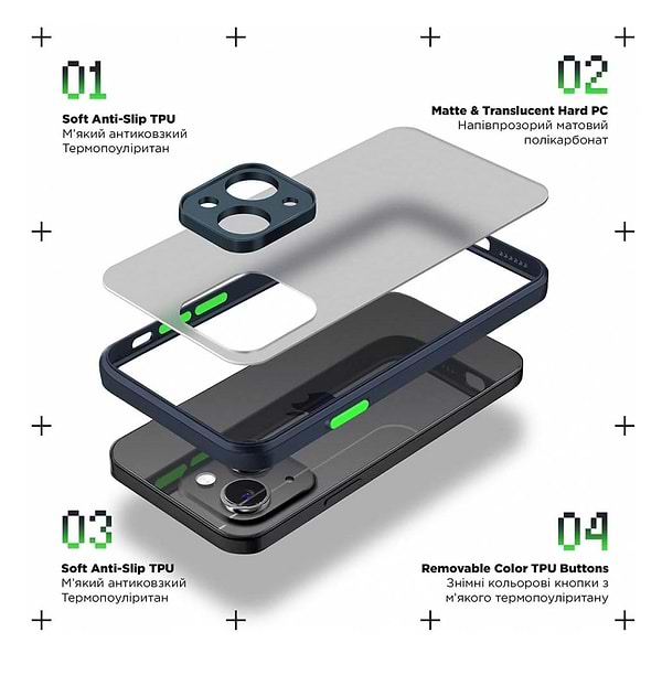Фото - Чохол для смартфону Armorstandart Frosted Matte for  Xiaomi Redmi Note 13 5G Navy Blue (ARM71883)