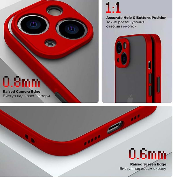 Фото - Чохол для смартфону Armorstandart Frosted Matte for Xiaomi Redmi Note 13 Pro+ 5G Red (ARM71841)