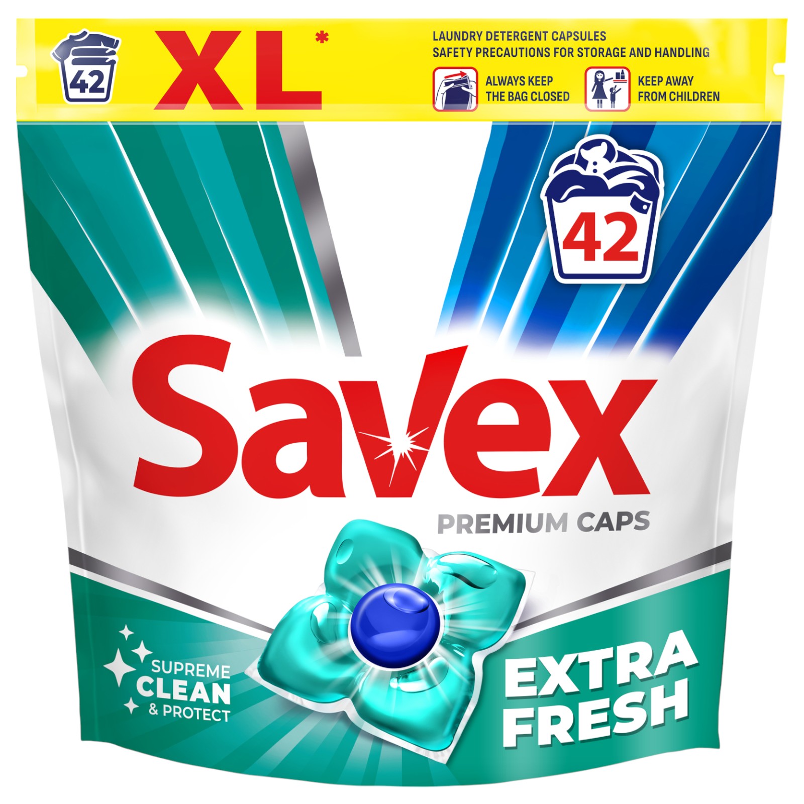 Фото - Капсули для прання SAVEX Super Caps Extra Fresh 42 шт. (3800024046919)