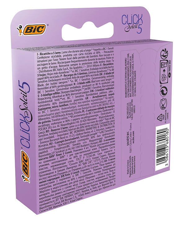 Фото - Картридж для станка женского BIC Miss Soleil Click 5 4 шт. (3086123680180)