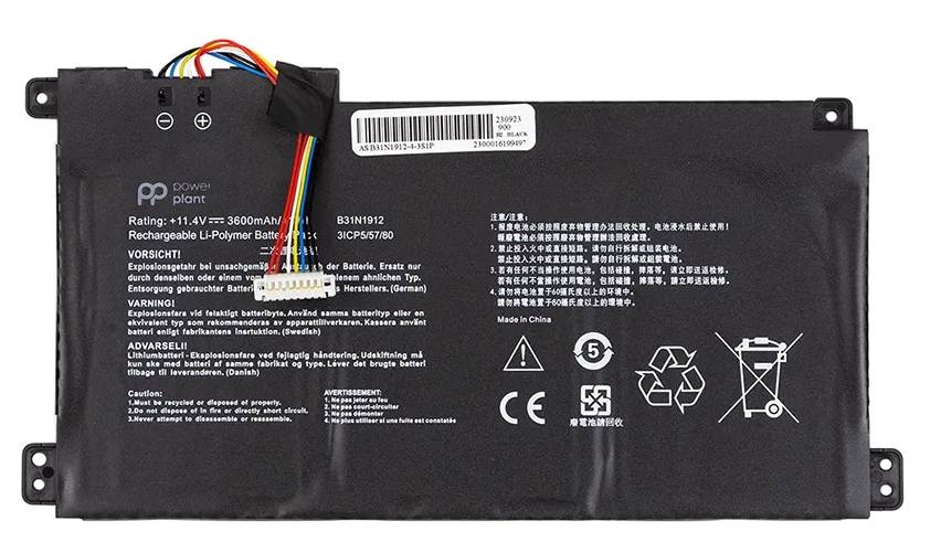Аккумулятор для ноутбука PowerPlant ASUS VivoBook 14 E410M (B31N1912) 11.4V 3600mAh (NB431816)