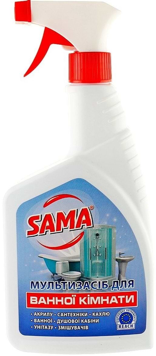 Засіб для миття у ванній кімнаті SAMA з розпилювачем 500 мл - Фото 1