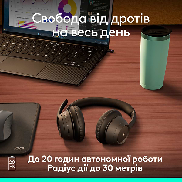 Фото - Гарнитура беспроводная Logitech Zone 305 for Business Wireless/Bluetooth Teams Black (981-001451)