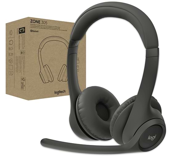 Фото - Гарнитура беспроводная Logitech Zone 305 for Business Wireless/Bluetooth Teams Black (981-001451)