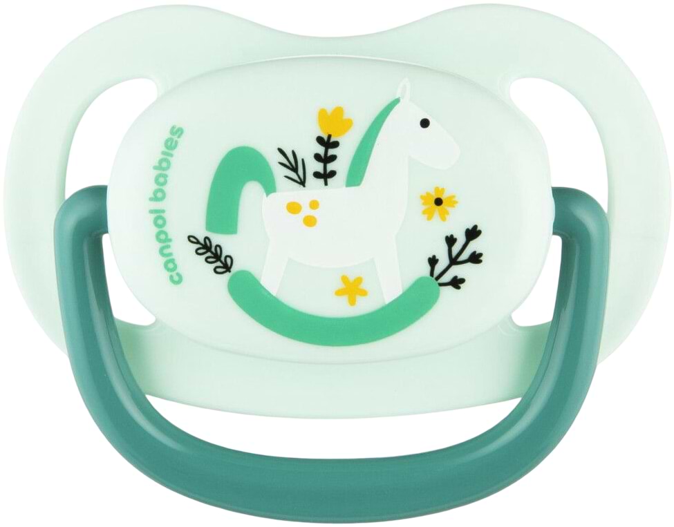 Анатомічна пустушка Canpol babies 18+ м-ців Toys - зелена (23/258_gre2)