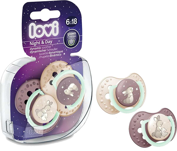 Фото - Симметричная пустышка Lovi 6-18 м. 2 шт. Night&Day Girl (22/915girl)