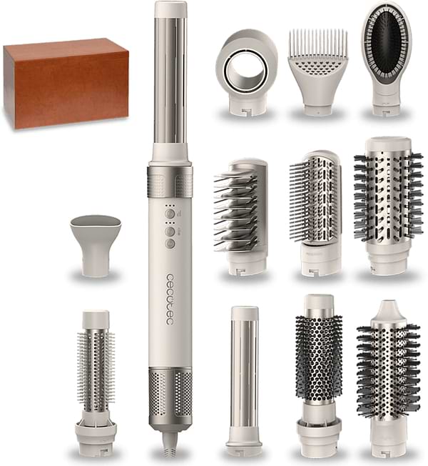 Фото - Стайлер Cecotec Bamba CeramicCare 12 in 1 AirGlam Champagne (CCTC-00249) Фото - Стайлер Cecotec Bamba CeramicCare 12 in 1 AirGlam Champagne (CCTC-00249)