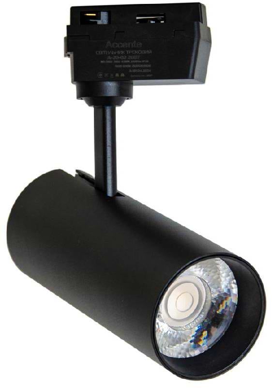Светодиодный светильник Accente трековый A-20-02 20Вт 4200К черный (000059108)
