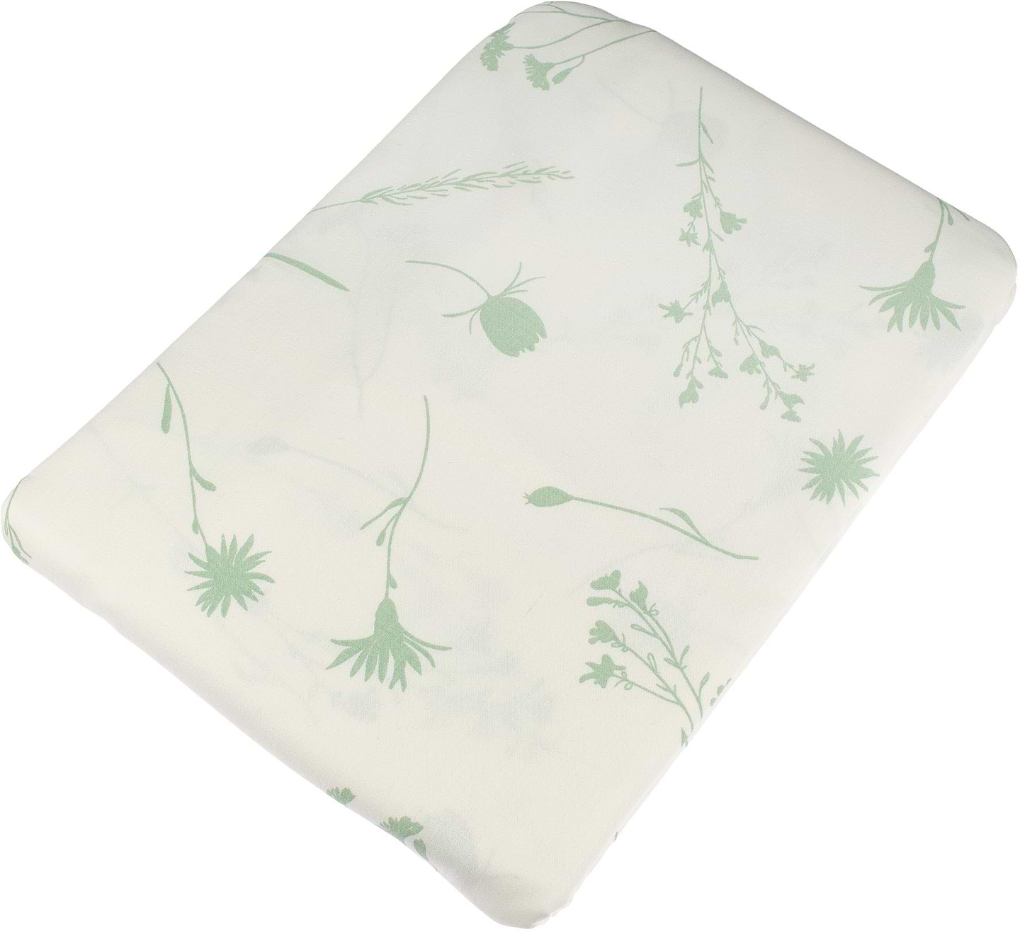 Простынь полуторная Home Line бязь 150х215 василька зеленые на белом (163079)