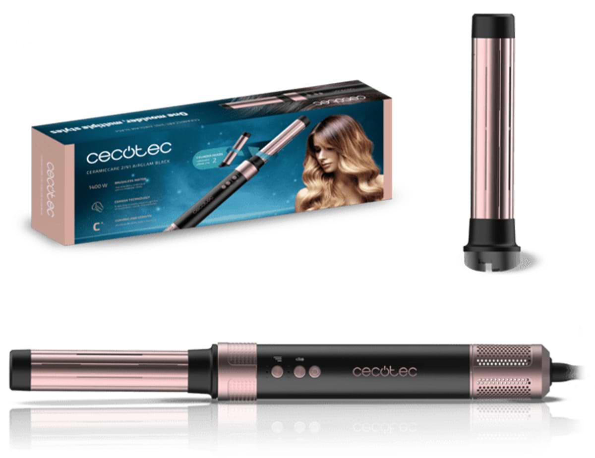 Купить Стайлер Cecotec Bamba CeramicCare 2in1 AirGlam Black (CCTC-00244) - Фото 1 Стайлер Cecotec Bamba CeramicCare 2in1 AirGlam Black (CCTC-00244) - Фото 1