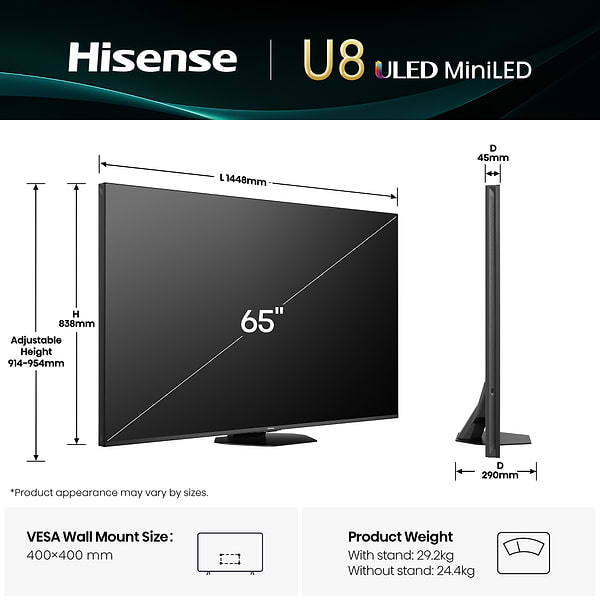 Фото - Телевізор Hisense 65U8Q