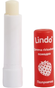 Фото - Бальзам для губ дитячий Lindo полуничка, 4.5 м (U 772)