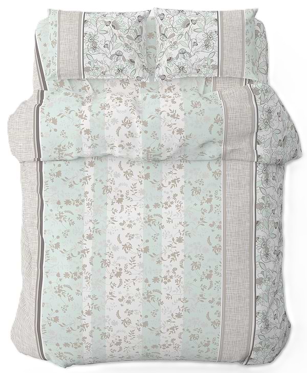 Фото - Комплект постільної білизни Home Line ЗАТИШОК бязь 143х215 см Щ140 нав. 50х70 Капучино-ментоловий (173537)