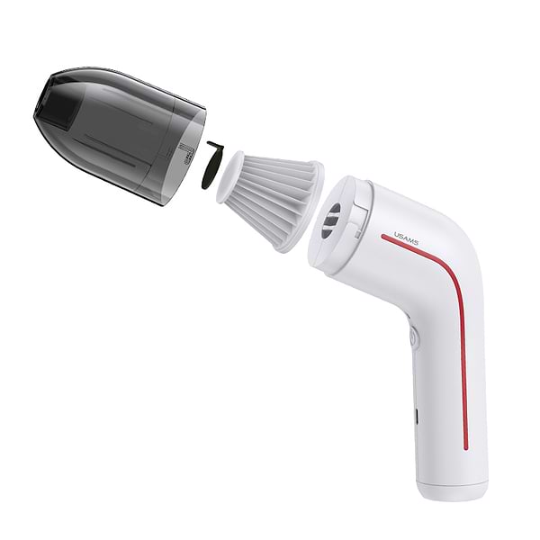 Фото - Автомобільний пилосос Usams US-ZB253 Mini Handheld Vacuum Cleaner LEJ Series White (XCQZB25301)