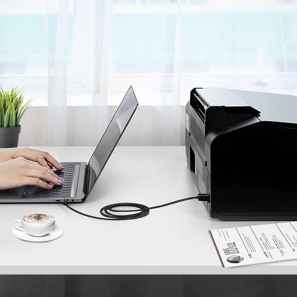 Фото - Перехідник UGREEN US241 USB-C 2.0 to USB-B 2.0 Print Cable 2m Black (50446)