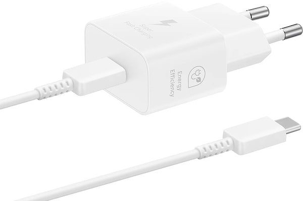 Фото - Мережевий зарядний пристрій Samsung 25W Power Adapter (with C to C Cable) White (EP-T2510XWEGEU)