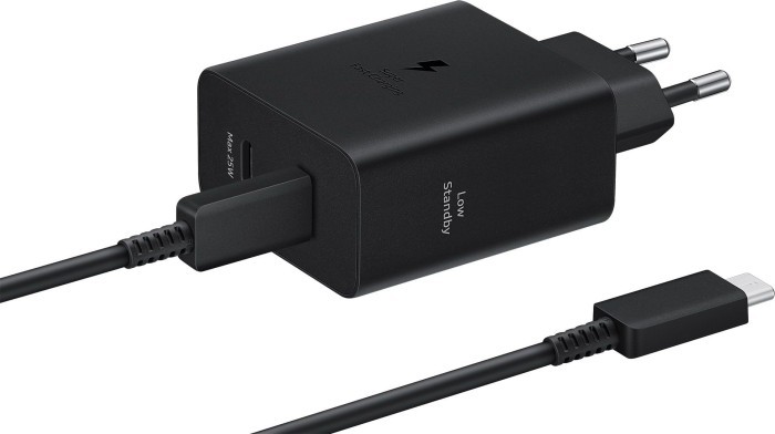 Фото - Сетевое зарядное устройство Samsung Duo 50W 2 Type-C Power Adapter with Type-C to Type-C cable (EP-T5020XBEGEU)