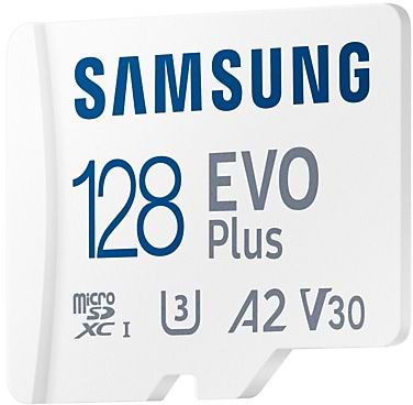 Фото - Карта памяти Samsung 128 GB microSDXC Class 10 UHS-I U3 V30 A2 EVO Plus + SD Adapter (MB-MC128SA/EU)