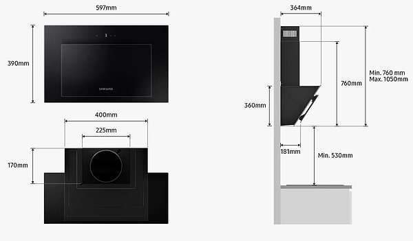 Фото - Уценка - Вытяжка декоративная Samsung NK24B3501VS/WT