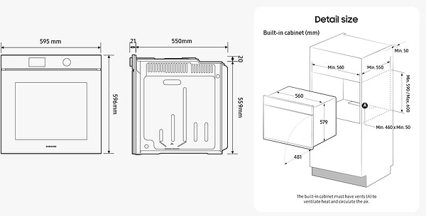 Фото - Духовой шкаф электрический Samsung NV7B7997AAA/WT