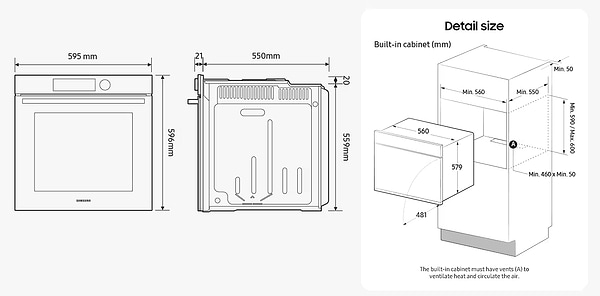 Фото - Духовой шкаф электрический Samsung NV7B4125ZAS/WT